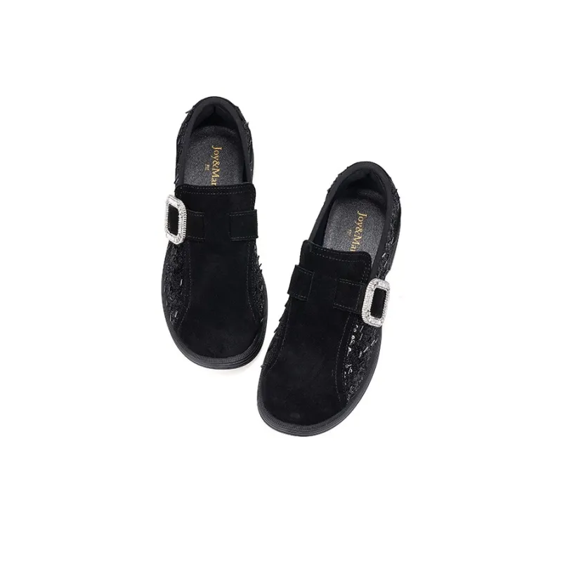 Joy&Mario Loafers Women's Black/Gray/Gold-1