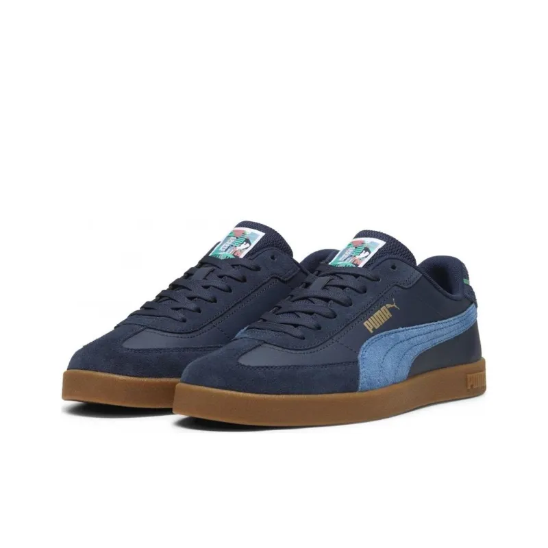 PUMA Club Anti Slip Wear Resistant Low Top Skateboard Shoes Men's Blue-2