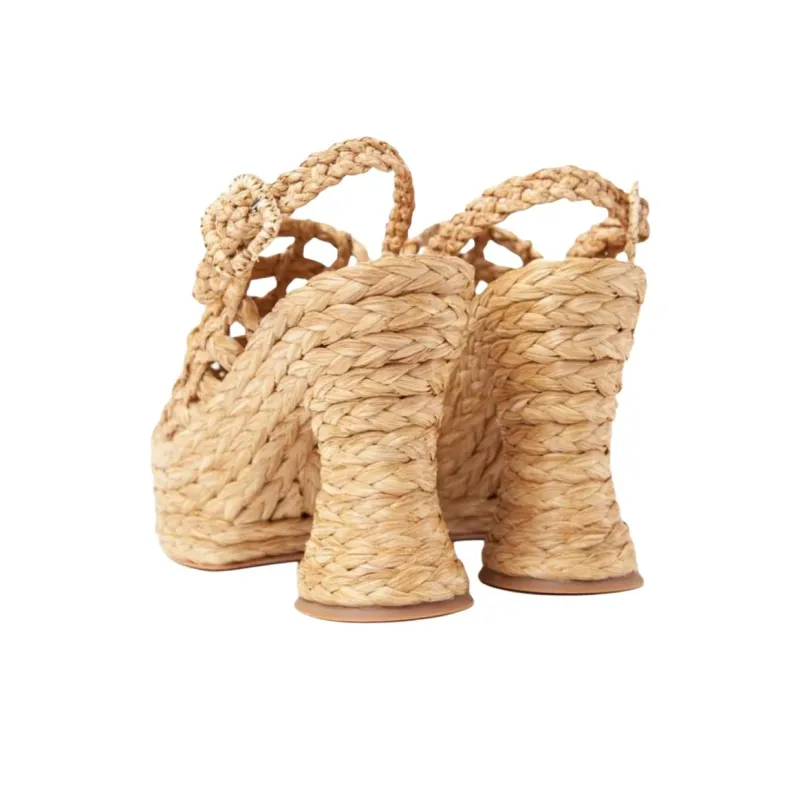 Paloma Barceló Bruna One Strap Sandals 11.5cm Women's Beige-4