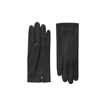 HERMES Cashmere Gloves Unisex Black