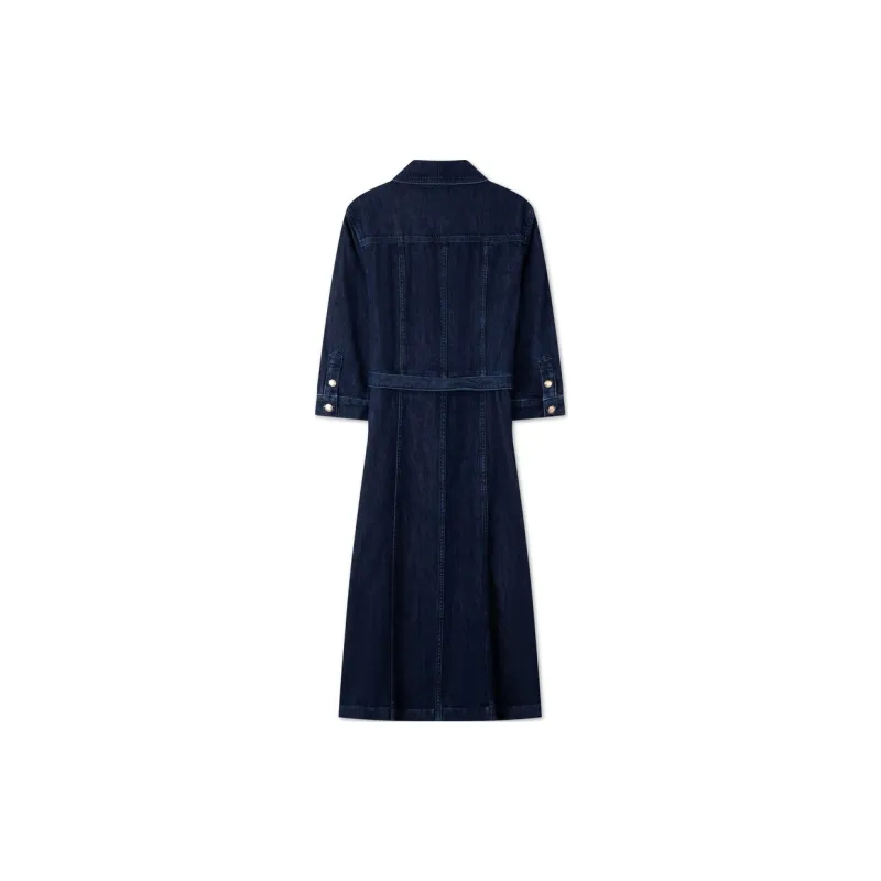Tommy Hilfiger Short Sleeved Dress Women's Dark Denim Blue-1