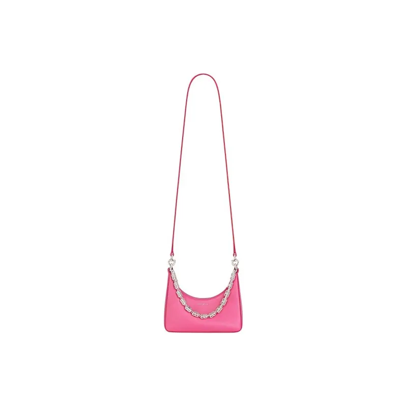 GIVENCHY Cut out Cow Leather Shoulder Bag Crossbody Bag Handbag Mini Women's Neon Pink-1