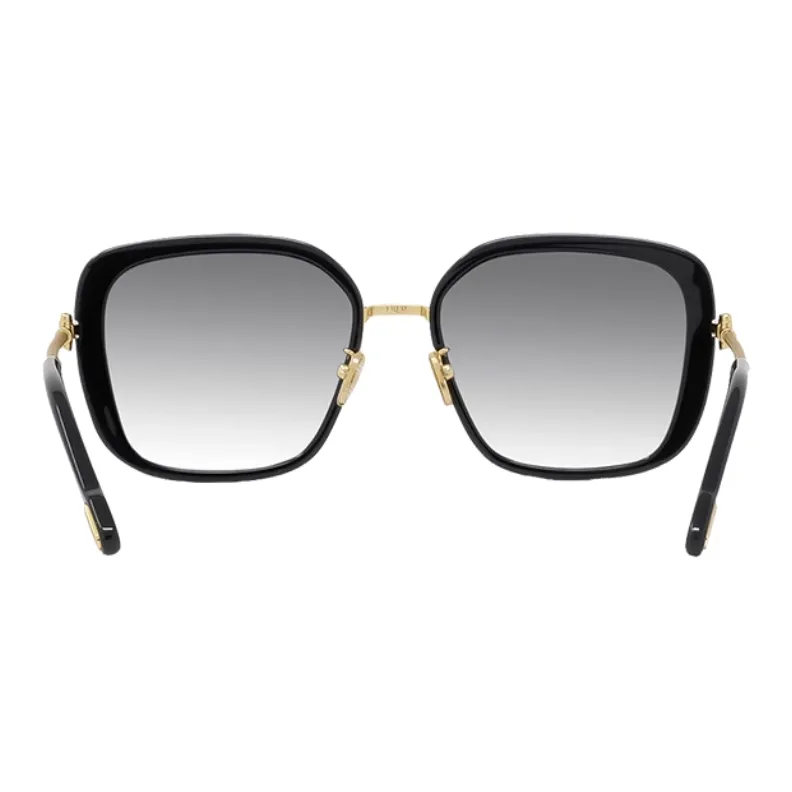 FRED Metal Acetate Irregular Shape Sunglasses Unisex Gold-2