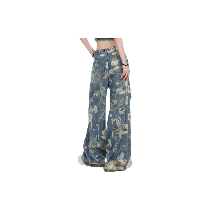 KUNZHUDAXIANG Jeans Women's Blue Shades Single Item-1