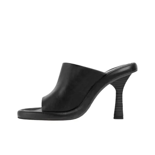 Paloma Barceló Slide Slippers 10cm Women's Black