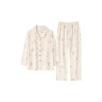 MADALLO Pajama Set Women's Creamy Little Rabbit