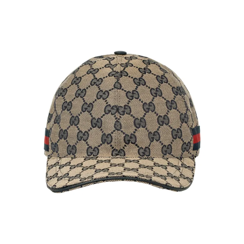 GUCCI Original GG Canvas Baseball Hat With Web-1