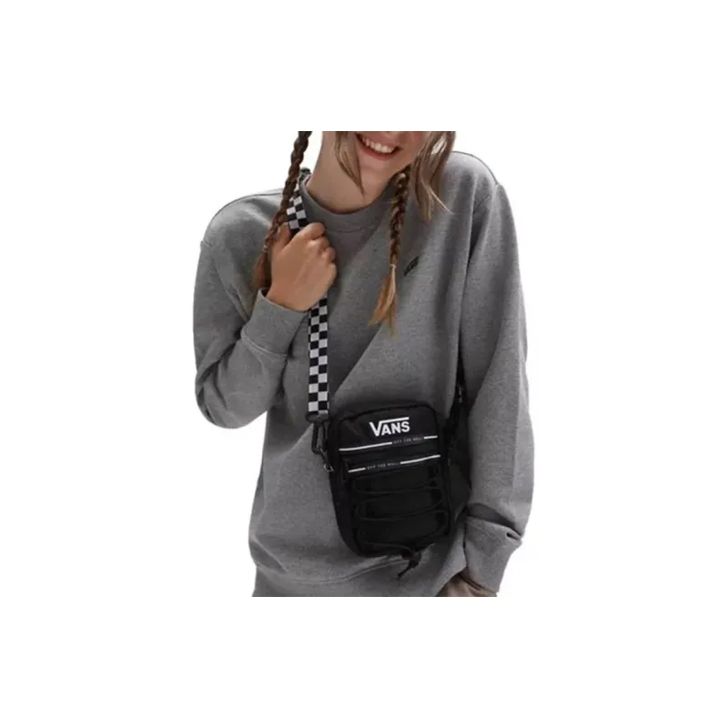 Vans Nylon With Polyester Shoulder Bag, Crossbody Bag Regular Unisex Black-4