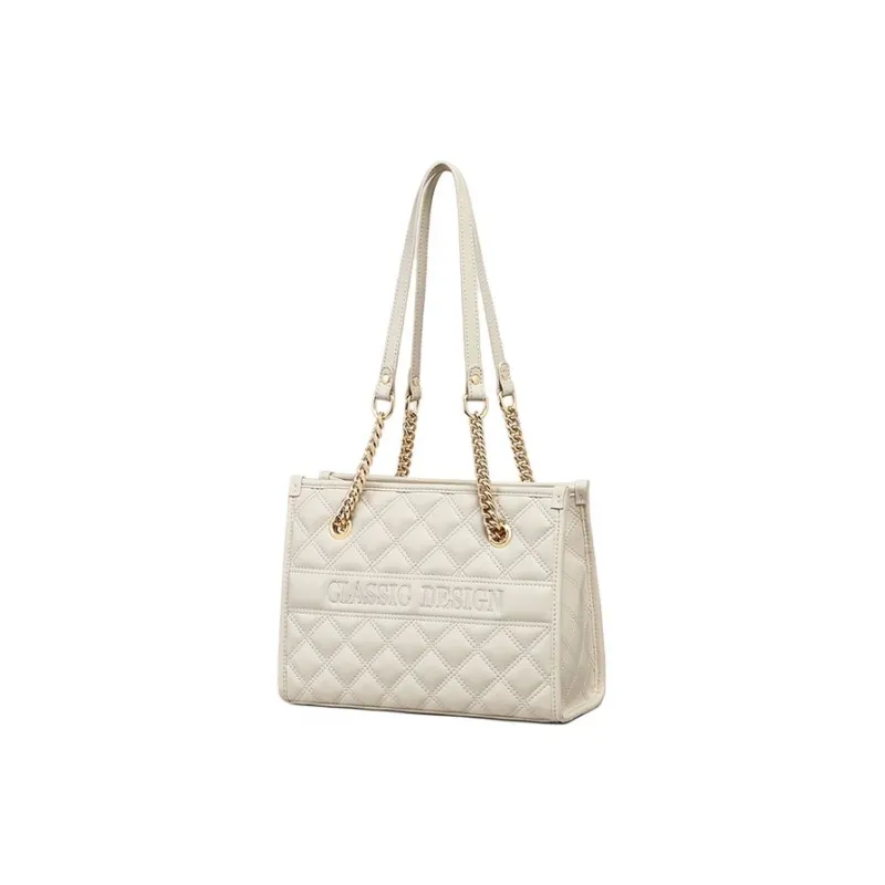VINEY Cow Leather Tote Bag, Shopping Bag, Shoulder Bag Regular Women's Ecru-3