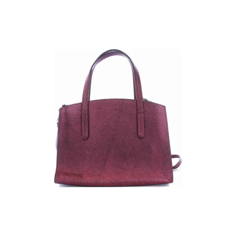 COACH Charlie Grained Leather Tote Bag Shopping Bag Shoulder Bag Crossbody Bag Handbag Large Size Women's Dark Red-2