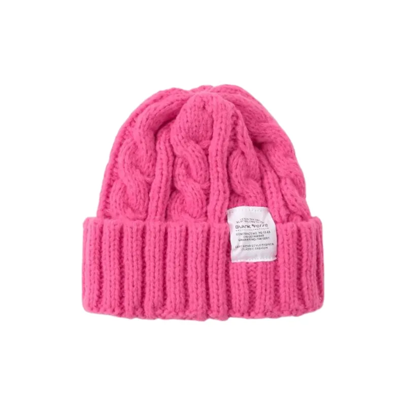 DZP Plush Yarn Beanies Unisex Multicolor-6