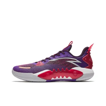 Anta Crazy Wave 5 Team V2 Cushioning Wear Resistant Rebound Low Top Basketball Shoes Men's Fuchsia