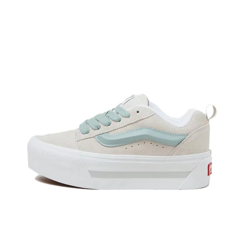 Vans Knu Stack Anti Slip Wear Resistant Low Top Skateboard Shoes Unisex White-0