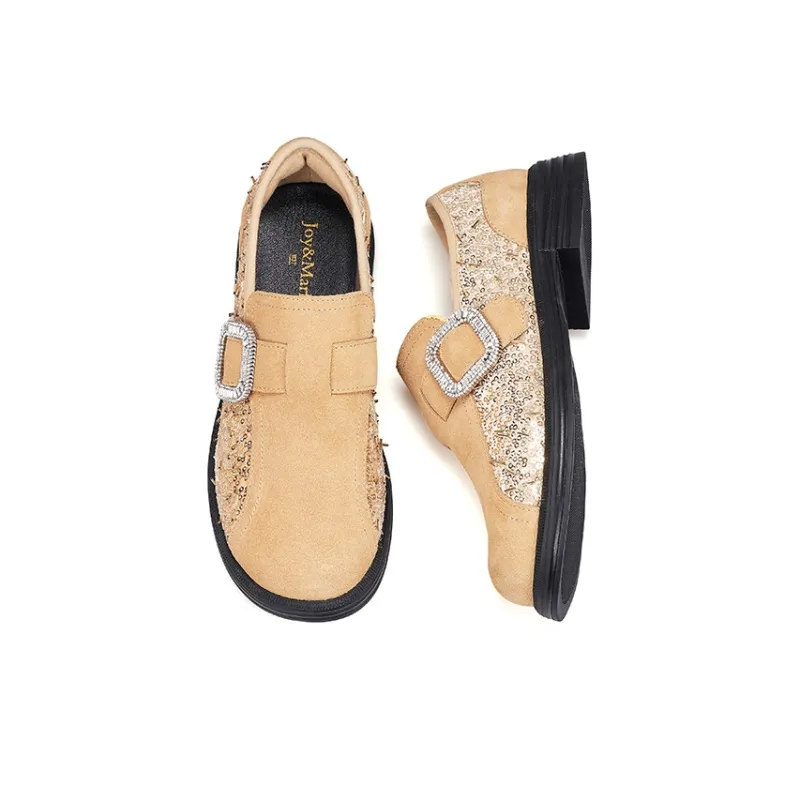 Joy&Mario Loafers Women's Black/Gray/Gold-25