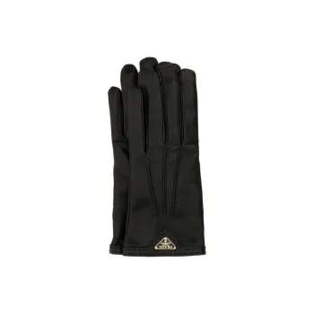 PRADA Nappa Leather Gloves Women's Black