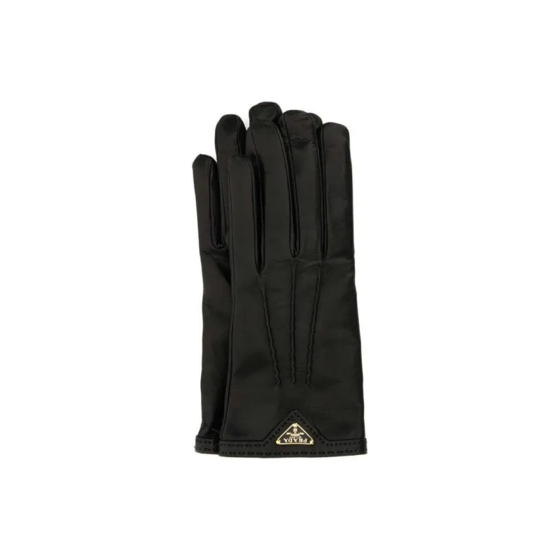 PRADA Nappa Leather Gloves Women's Black-0