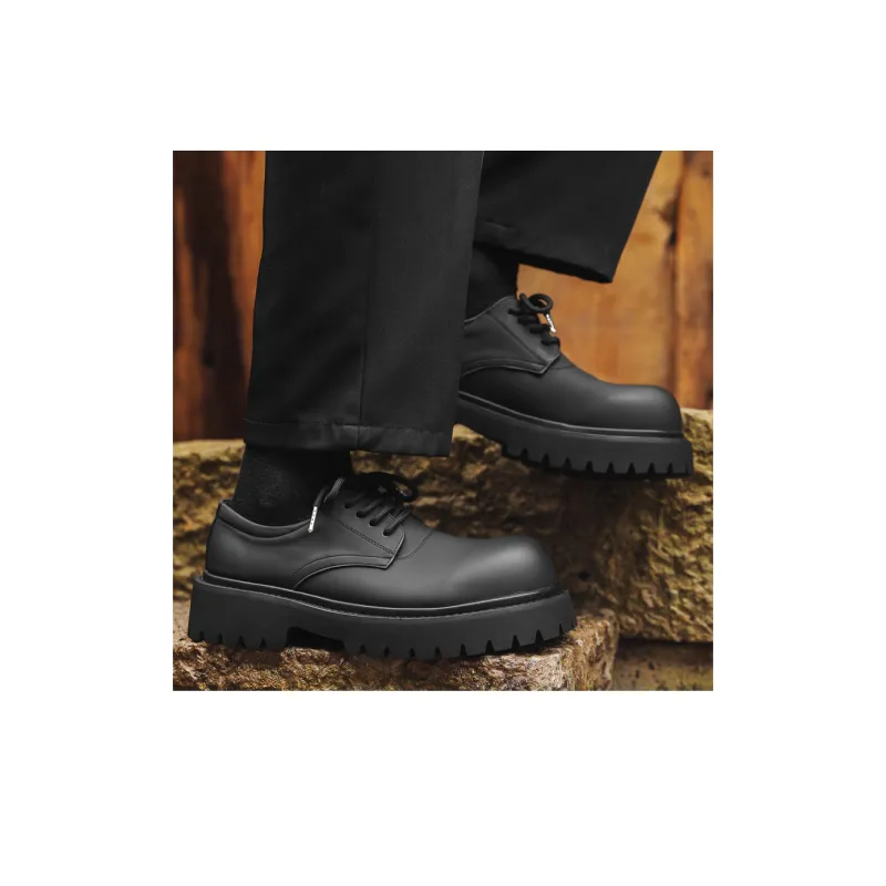 Romon Men's Casual Shoes Men Low Top Black-3
