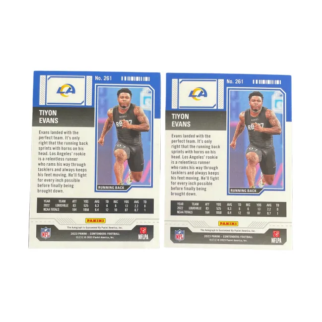 PANINI 2023 Ball Game Ticket Rising Stars RC Rams Evans Signature Card Player Card Access Pass Sports Cards 2 Pcs-1