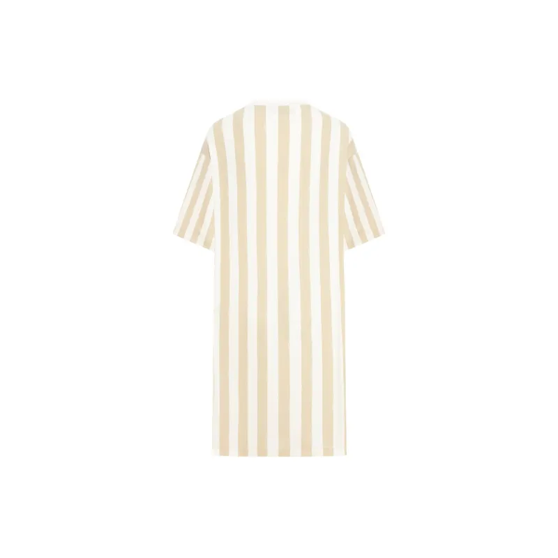 FENDI Striped Crewneck T Shirt Dress-1