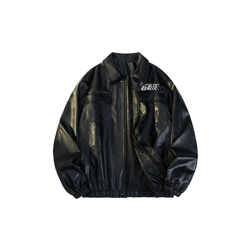 Qnxeey Leather Jackets Unisex-1