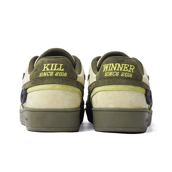 KILLWINNER Anti Slip Wear Resistant Low Top Skateboard Shoes Unisex Green-3