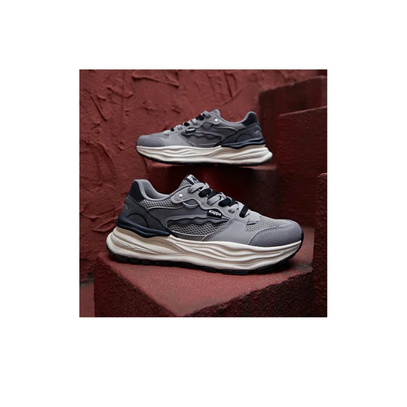Kappa Wear-Resistant Slip-Resistant Low-Top Chunky Sneakers Men's Shark Gray/Tranquil Gray/Premium Gray-11