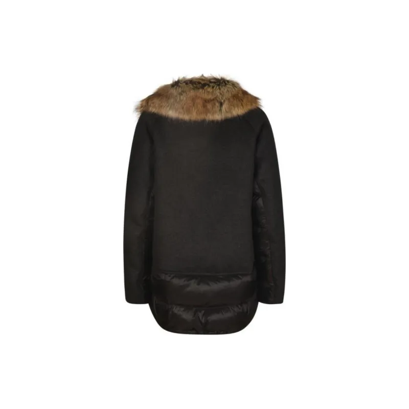 FAY Faux Fur-trim Padded Coat-1