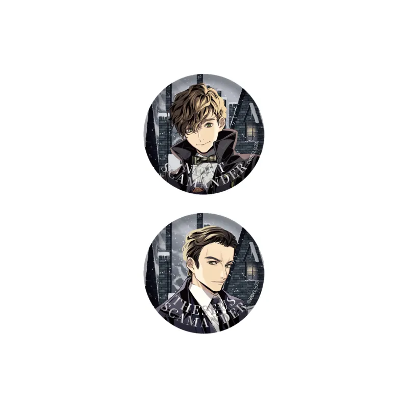 Comefor Fantastic Beasts Collection Figure Print Standee Tinplate Badge Set GGAD Nuet Thesus Badges-4