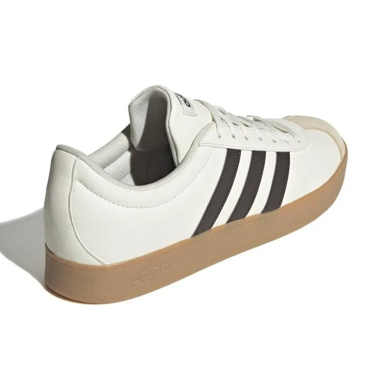 Adidas Court Anti Slip Wear Resistant Low Top Skateboard Shoes Unisex Gray White-4