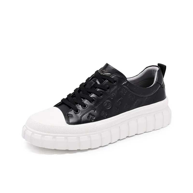 Satchi Skateboard Shoes Men Low Top Black-1