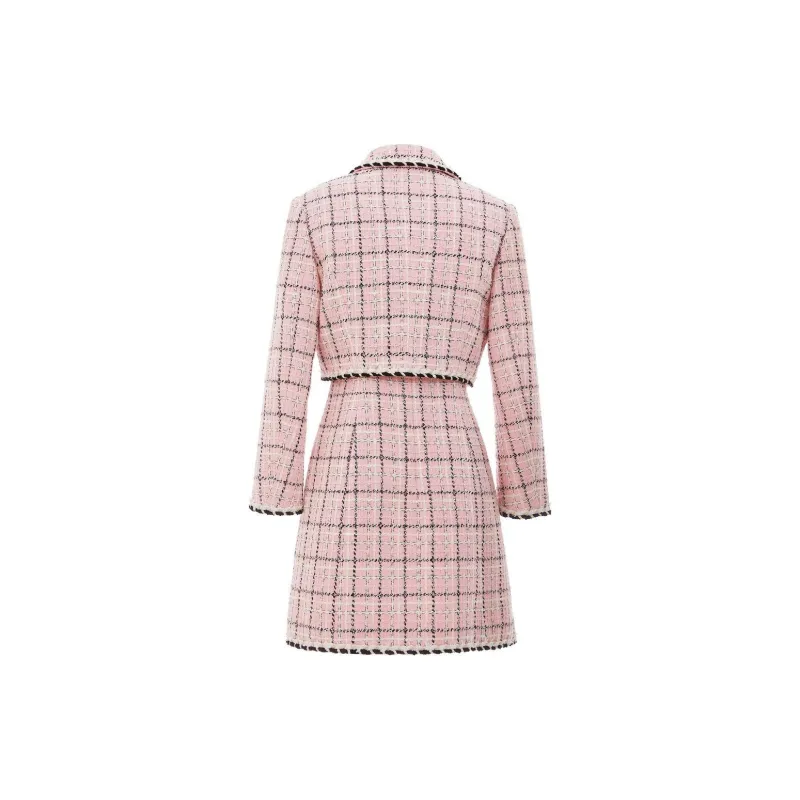 COCOON Two Piece Skirt Sets Women's Set Pink Top+Pink Dress-1