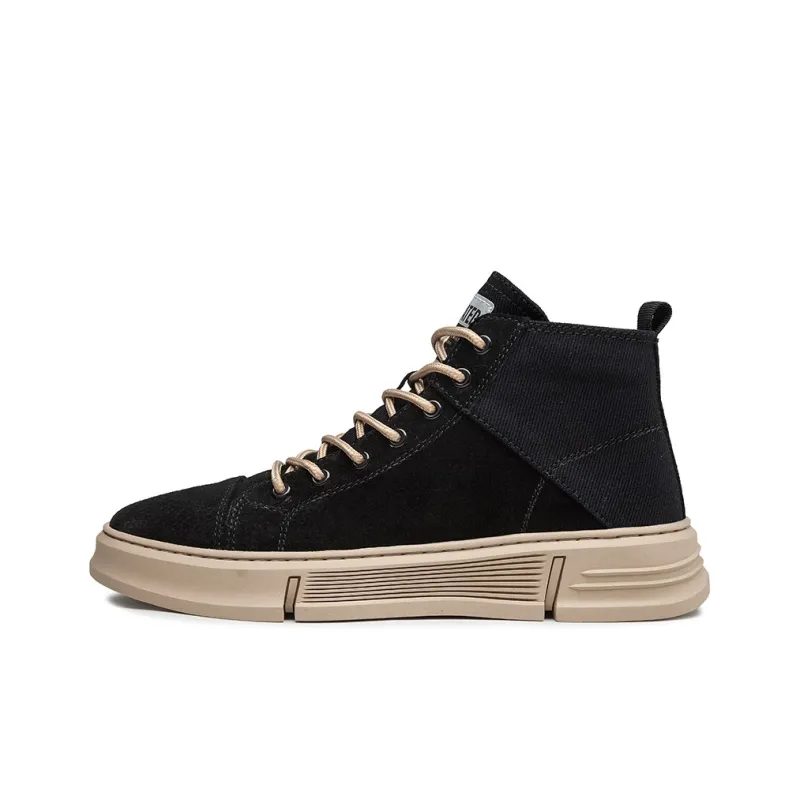 Swinsger Anti-Slip Wear-Resistant High-Top Skateboard Shoes Men's-0