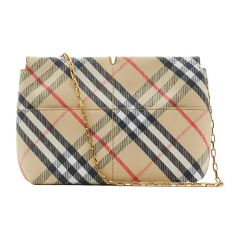 Burberry Polyester One Shoulder Crossbody Clutches Regular Women's Sand