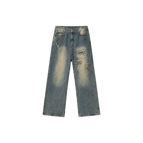 Xinyinsu X PILOTDRAGON Jeans Unisex Blue