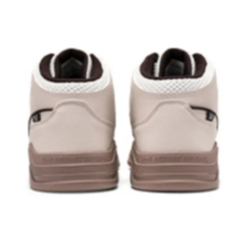 361° Anti Slip Wear Resistant Mid Top Skateboard Shoes Women's White-3