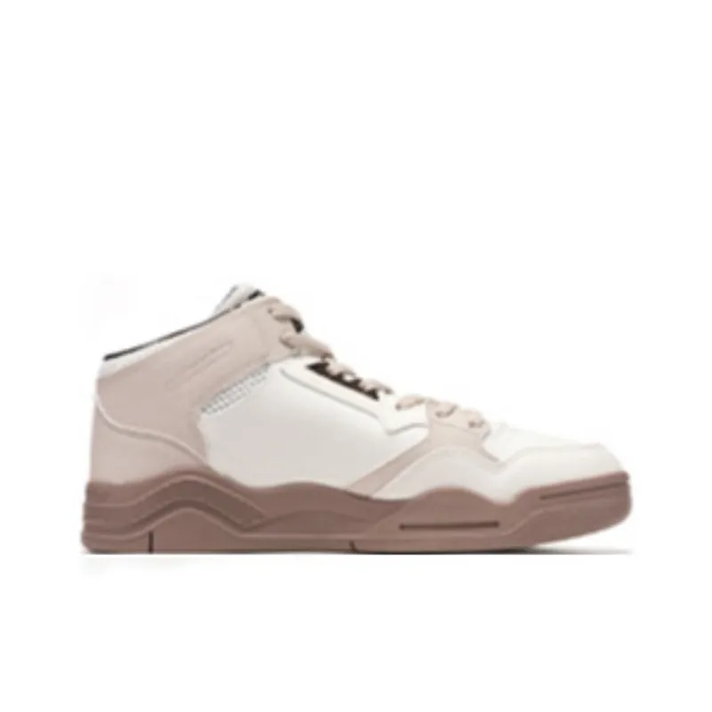361° Anti Slip Wear Resistant Mid Top Skateboard Shoes Women's White-1