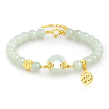 Central Fashion Hetian Jade Bracelets Green Jade Women's