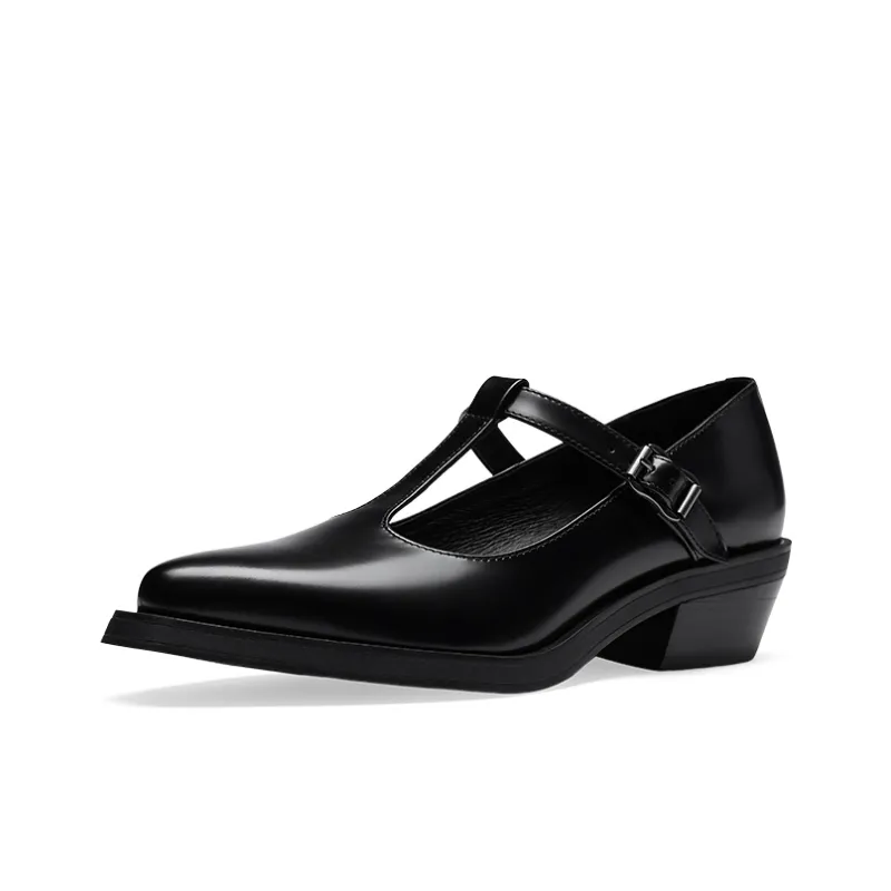 ASH LAVINIA Collection Chunky Heel Casual Shoes Pointed Toe Sneakers Women's Black-1