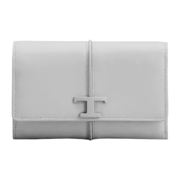 TOD'S Calfskin Wallet Women's Gray