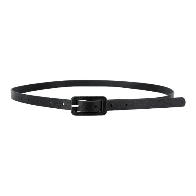 Emperor Penguin Slim Decoration Dress Waist Cincher PU Leather Belts Women's Width 1.5CM-1
