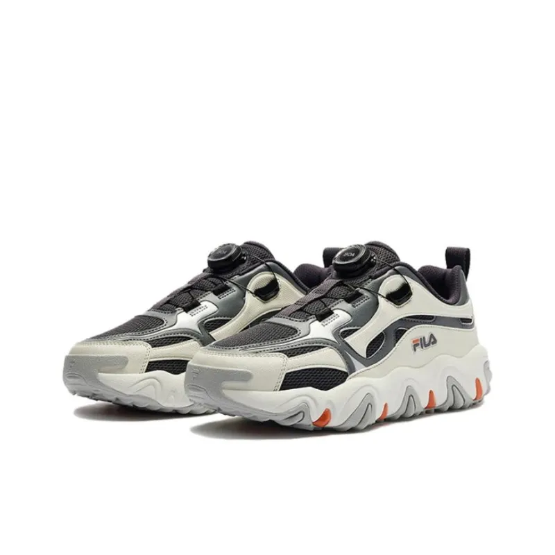 FILA KIDS Anti Slip Wear Resistant Low Top Kids' Outdoor Shoes Gray Green Teenagers-2