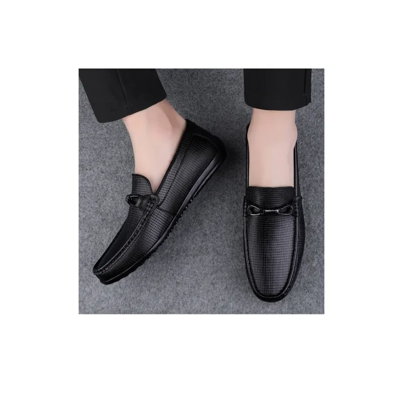 Bull charm Gommino Loafers Men White-2