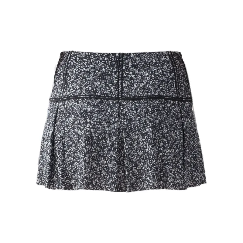 Lululemon Lost In Pace Casual Short Skirts Women's Black White Mixed Color-1