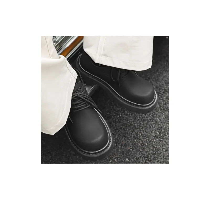 WEISHIBANGWEI Men's Casual Shoes Men's Black-5