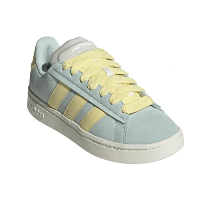Adidas GRAND COURT ALPHA Anti Slip Wear Resistant Low Top Skateboard Shoes Women's Light Green-2