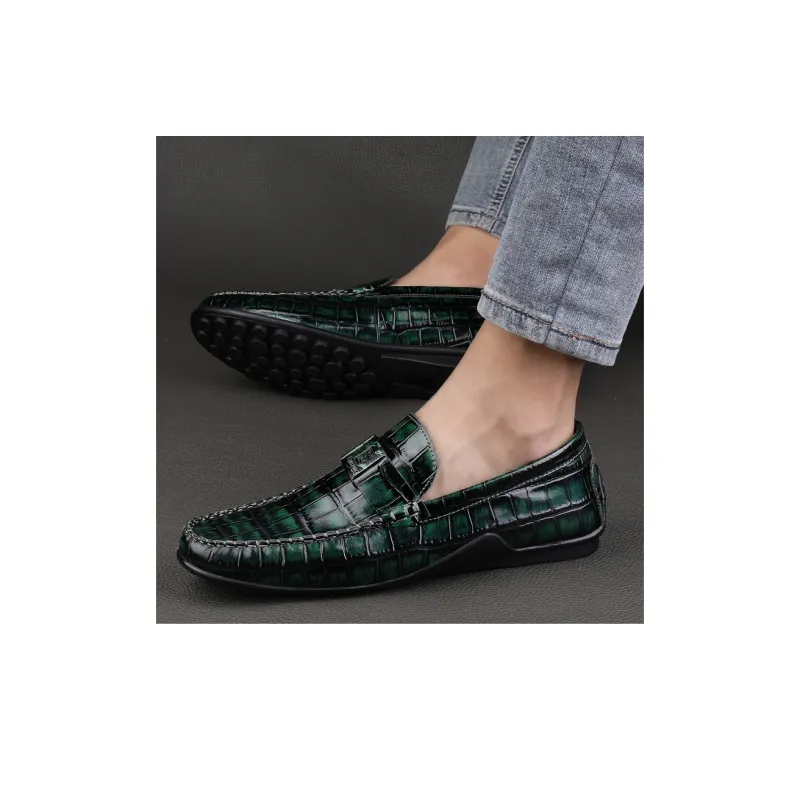 CKVUSAMG Gommino Loafers Unisex Black/Blue-11