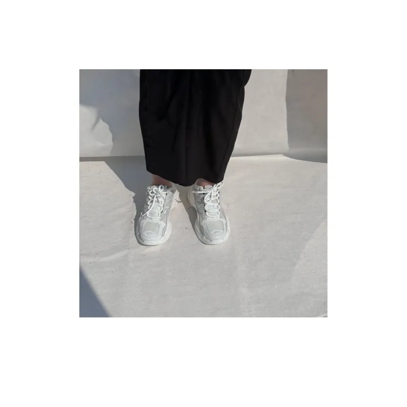 Sandro Mid Top Chunky Sneakers Women's White-9
