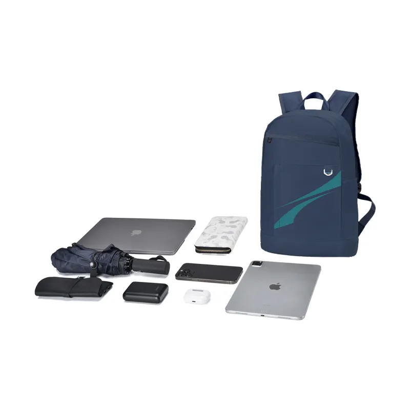 TURN UP Polyester Backpack Laptop Bag Regular Unisex Navy Blue-4