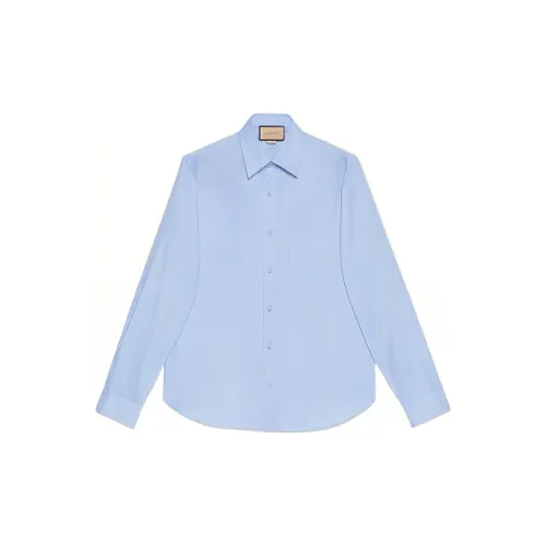 GUCCI Shirts Men Light Blue