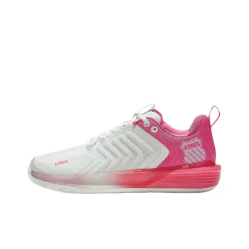 KSWISS Slip Resistant Low Top Running Shoes Men's White Pink